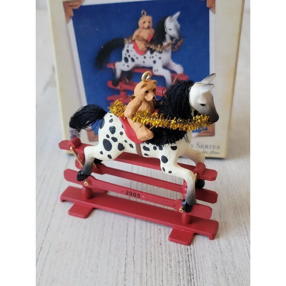 Hallmark 2005 a pony for Christmas ornament Xmas teddy bear